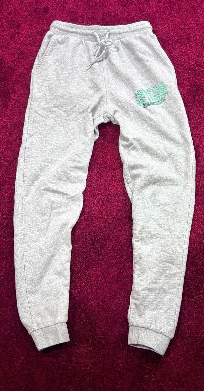 boohooMAN Lift Club Jogger Sweatpants Size XS Gray
